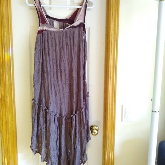 Free People high low crochet sleeveless tunic dress NWOT - Picture 3 of 11